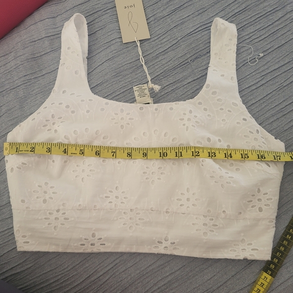 Women's white Joie crop top - Picture 8 of 8